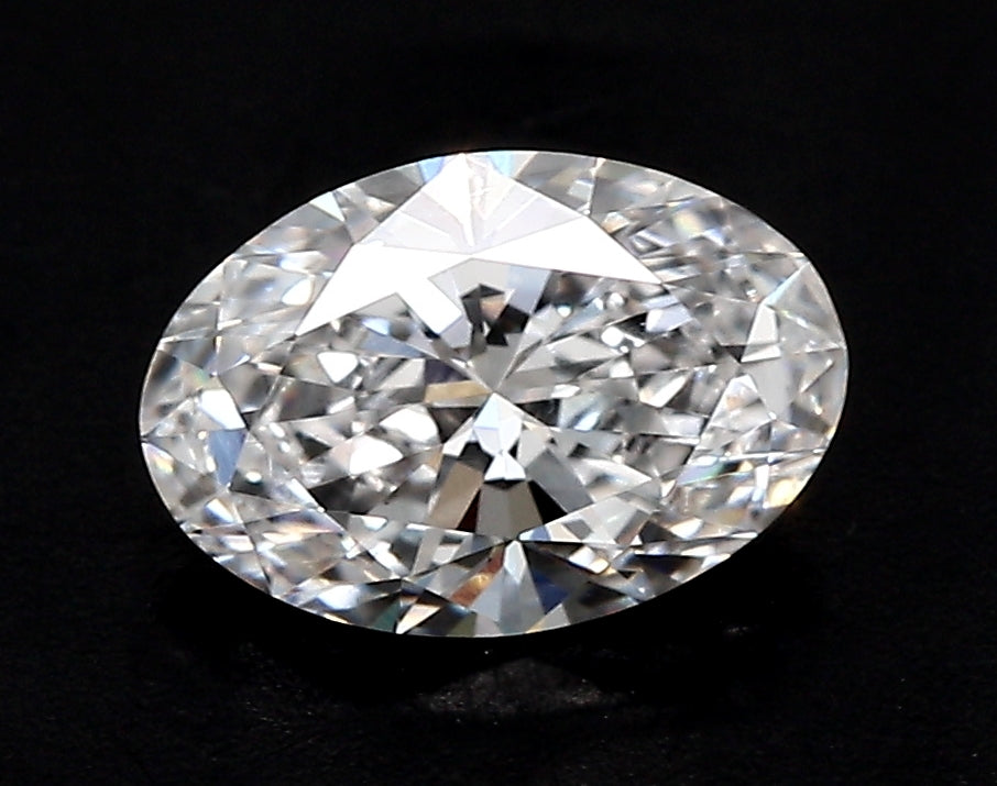 5.85 Carat Oval Lab Diamond with  Cut Diamond in 14KT  view 1
