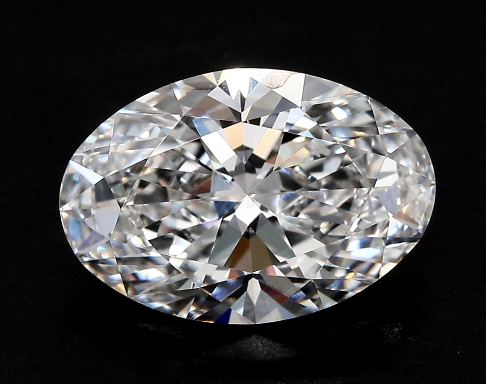 2.29 Carat Oval Lab Diamond with  Cut Diamond in 14KT  view 1
