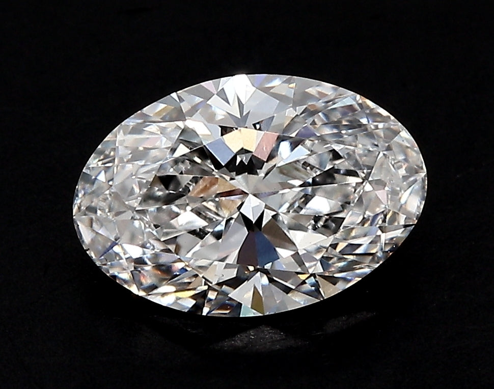 1.31 Carat Oval Lab Diamond with  Cut Diamond in 14KT  view 1
