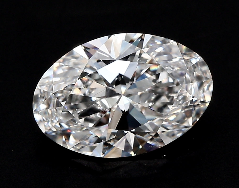 1.51 Carat Oval Lab Diamond with  Cut Diamond in 14KT  view 1
