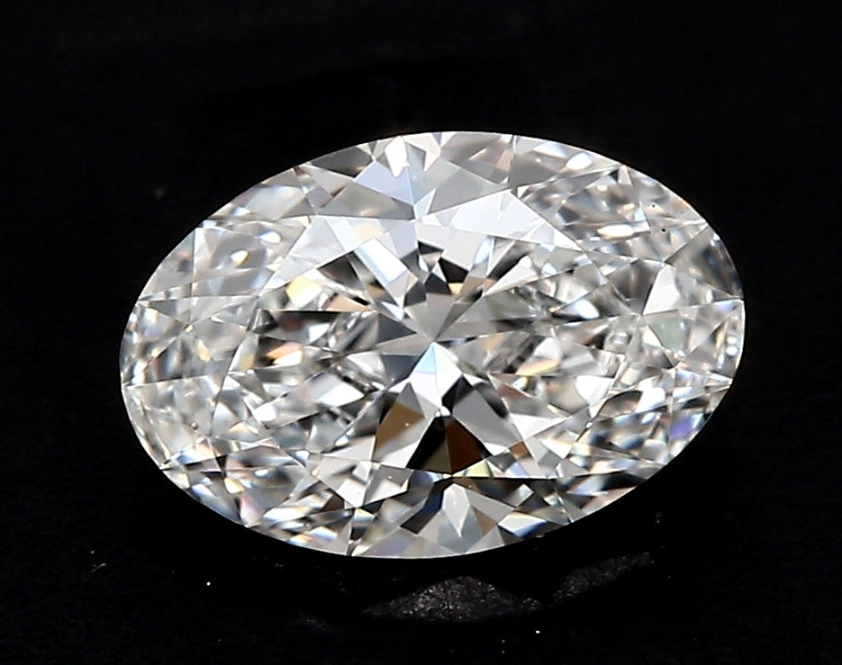 2.2 Carat Oval Lab Diamond with  Cut Diamond in 14KT  view 1

