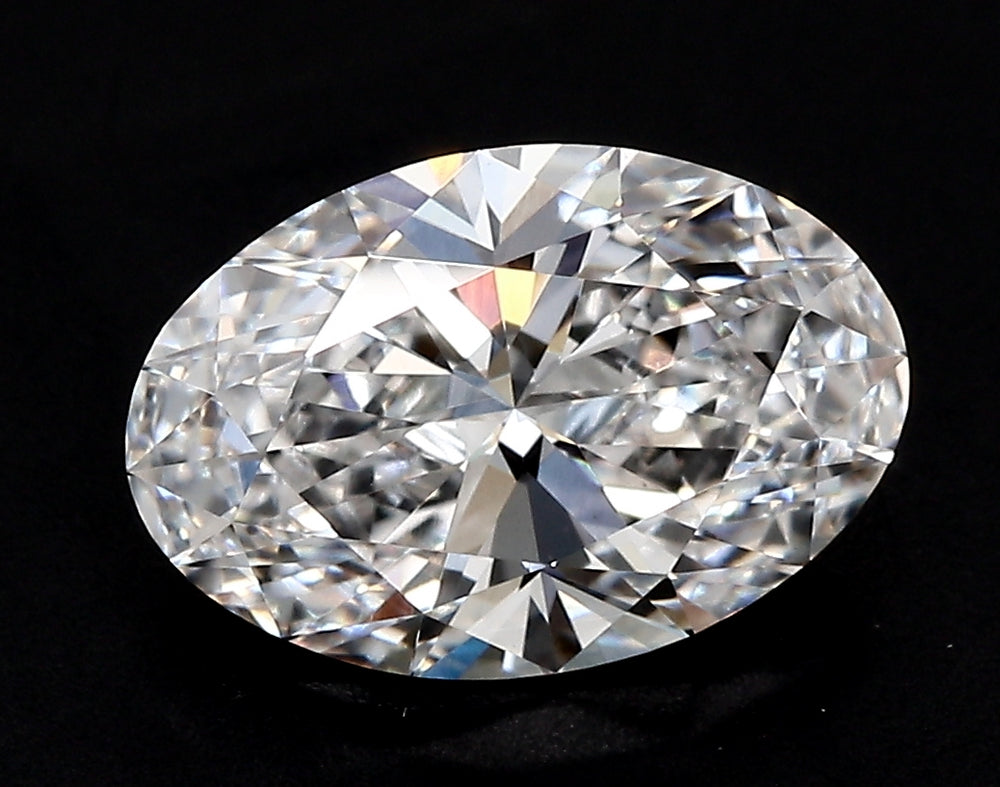3.61 Carat Oval Lab Diamond with  Cut Diamond in 14KT  view 1
