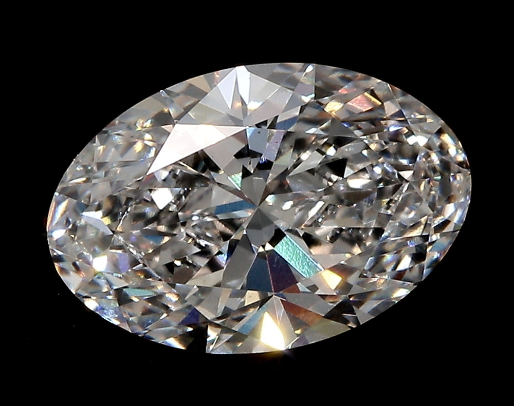 3.09 Carat Oval Lab Diamond with  Cut Diamond in 14KT  view 1
