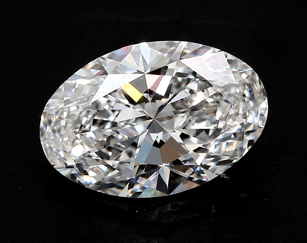 1.53 Carat Oval Lab Diamond with  Cut Diamond in 14KT  view 1
