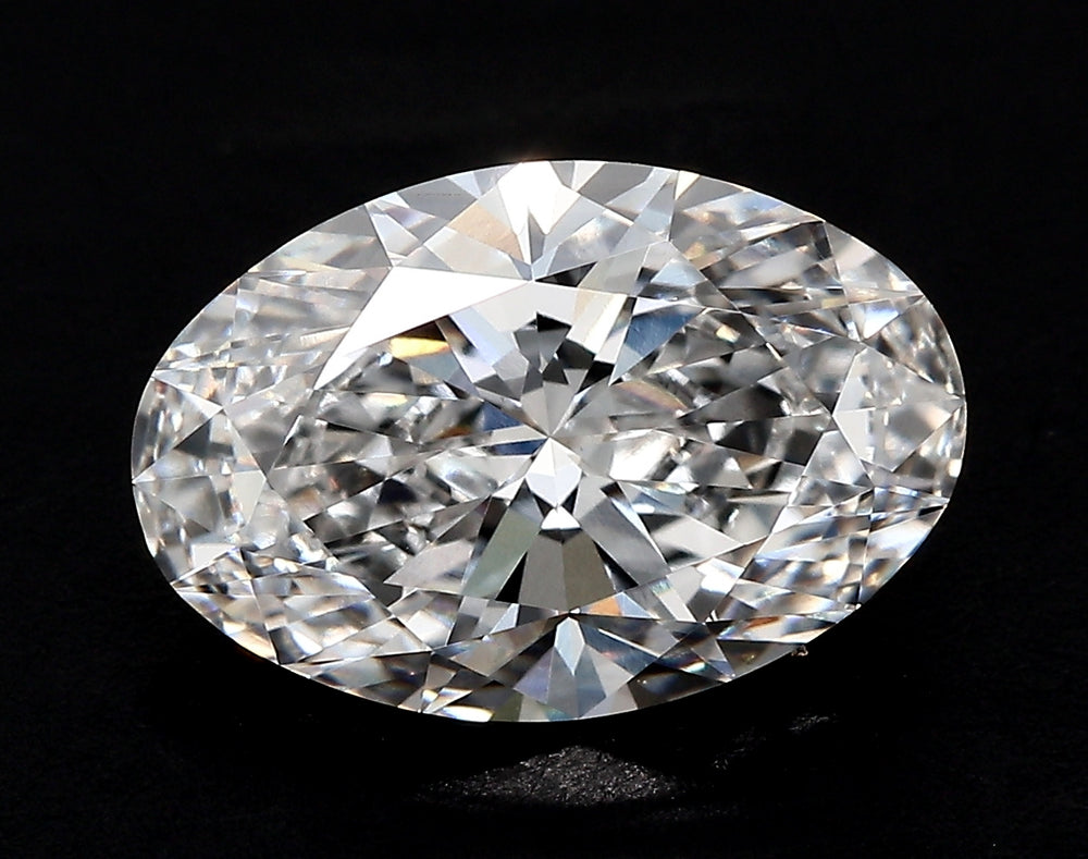 1.91 Carat Oval Lab Diamond with  Cut Diamond in 14KT  view 1
