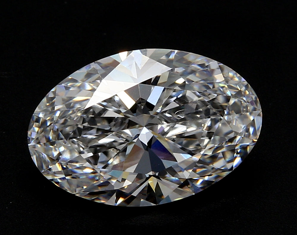 2.01 Carat Oval Lab Diamond with  Cut Diamond in 14KT  view 1
