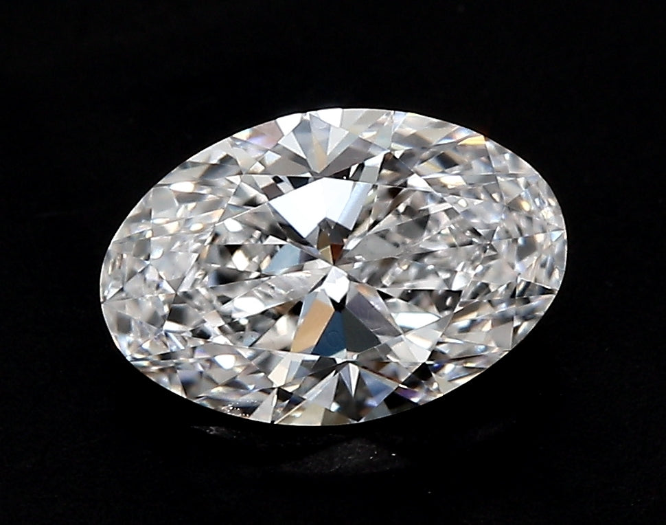 3.6 Carat Oval Lab Diamond with  Cut Diamond in 14KT  view 1
