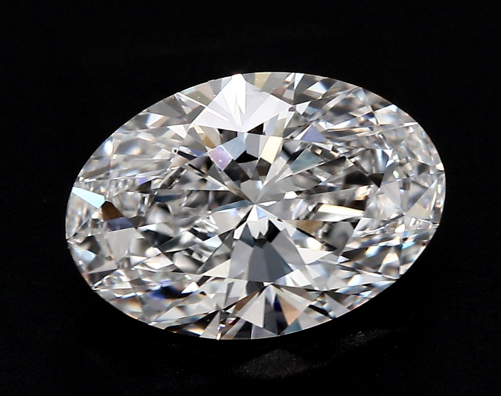 1.93 Carat Oval Lab Diamond with  Cut Diamond in 14KT  view 1
