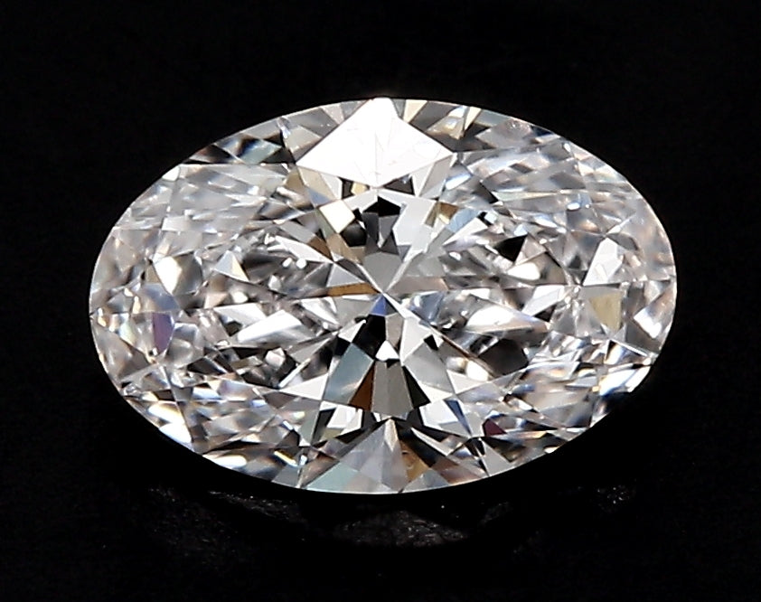 1.02 Carat Oval Lab Diamond with  Cut Diamond in 14KT  view 1
