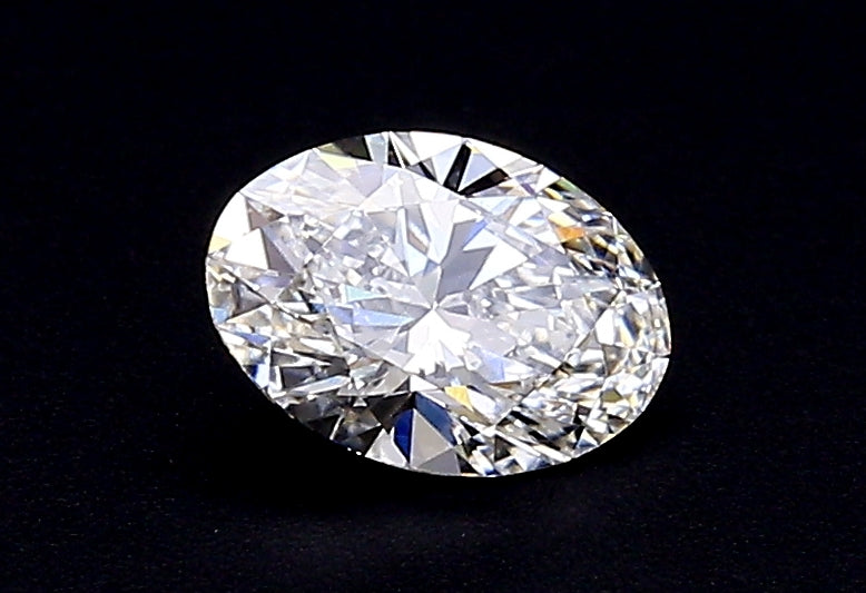 1.24 Carat Oval Lab Diamond with  Cut Diamond in 14KT  view 1
