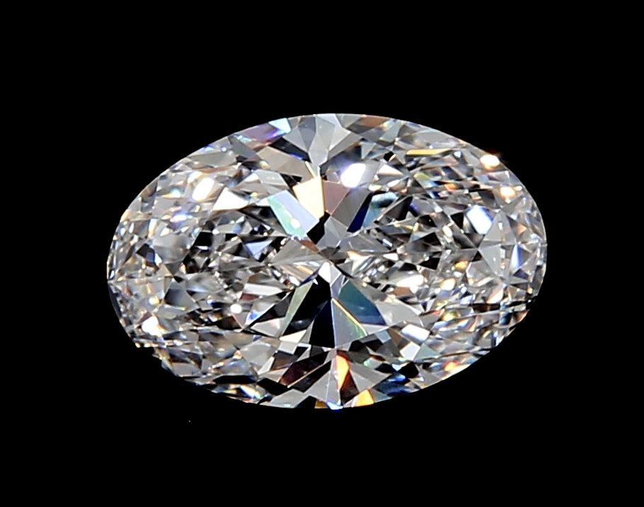 1.28 Carat Oval Lab Diamond with  Cut Diamond in 14KT  view 1
