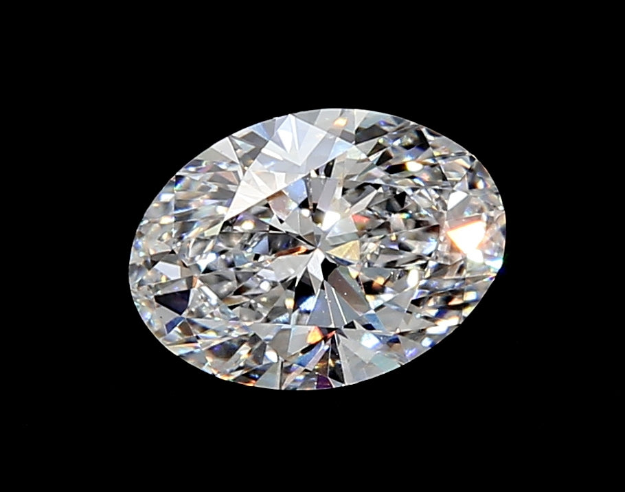 1.42 Carat Oval Lab Diamond with  Cut Diamond in 14KT  view 1
