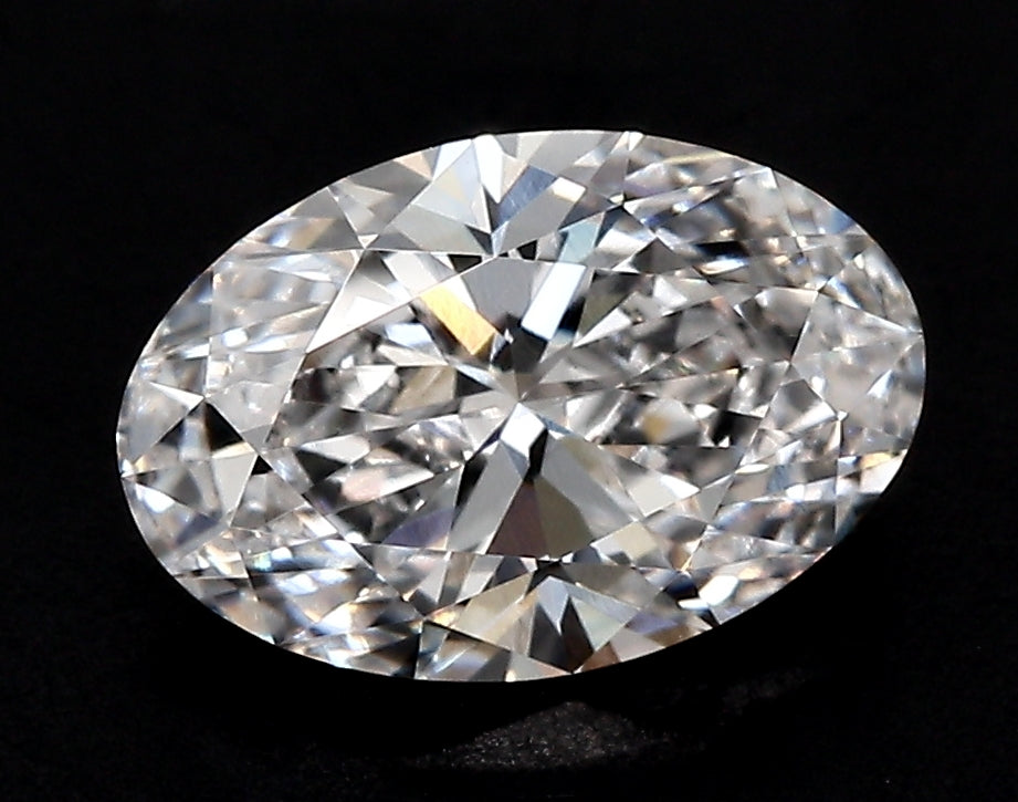 1.51 Carat Oval Lab Diamond with  Cut Diamond in 14KT  view 1
