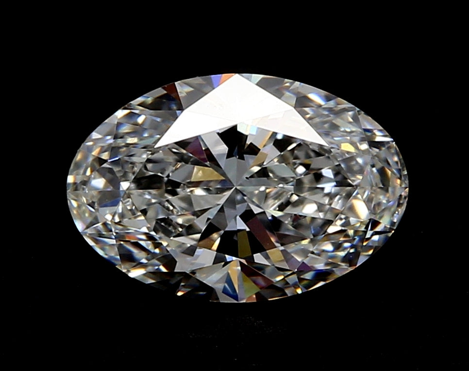 1.64 Carat Oval Lab Diamond with  Cut Diamond in 14KT  view 1
