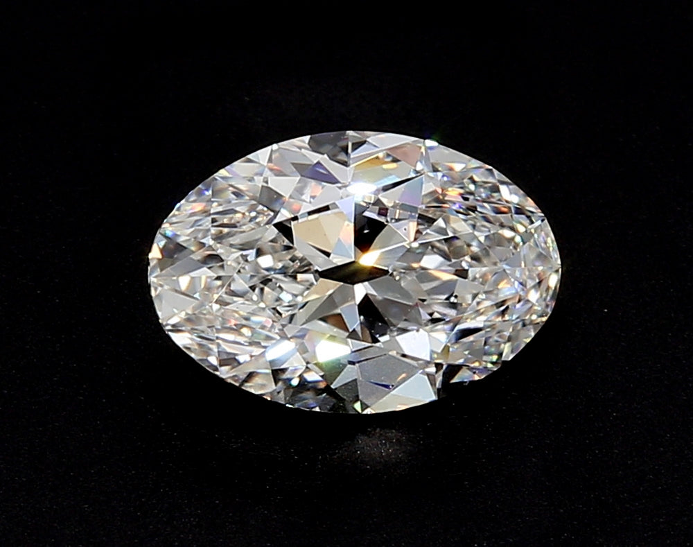 1.57 Carat Oval Lab Diamond with  Cut Diamond in 14KT  view 1
