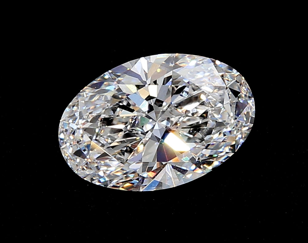 1.92 Carat Oval Lab Diamond with  Cut Diamond in 14KT  view 1

