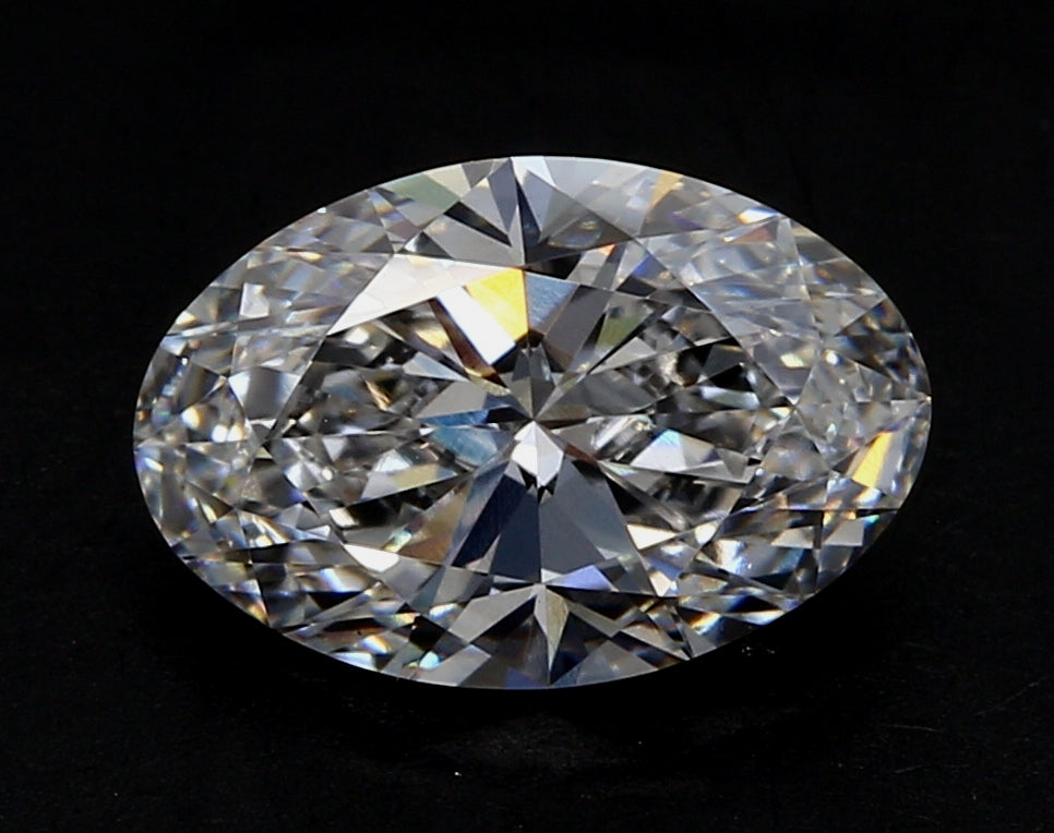 1.75 Carat Oval Lab Diamond with  Cut Diamond in 14KT  view 1
