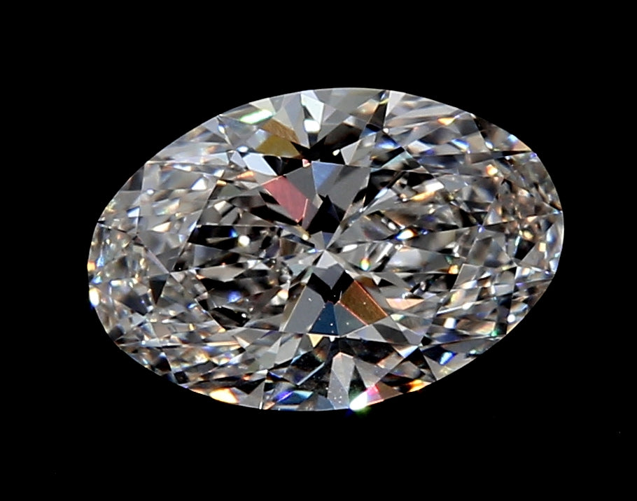 1.92 Carat Oval Lab Diamond with  Cut Diamond in 14KT  view 1
