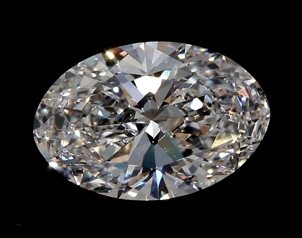 2.05 Carat Oval Lab Diamond with  Cut Diamond in 14KT  view 1
