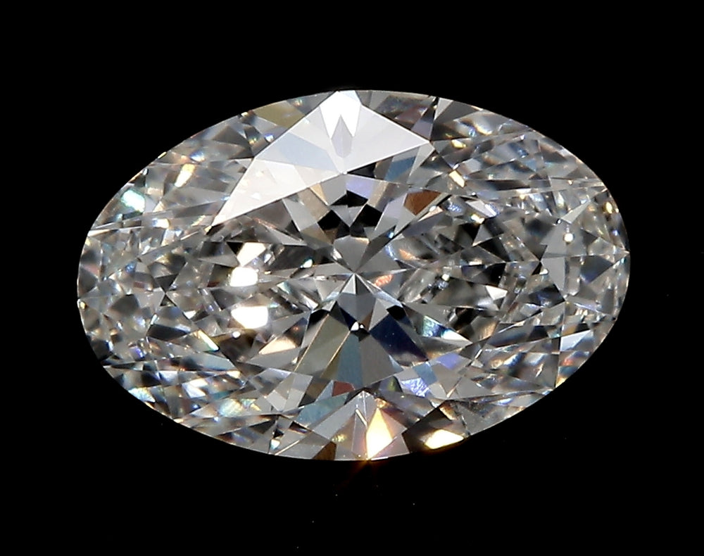 2.03 Carat Oval Lab Diamond with  Cut Diamond in 14KT  view 1
