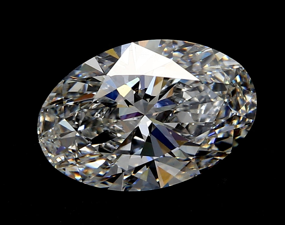 2.42 Carat Oval Lab Diamond with  Cut Diamond in 14KT  view 1
