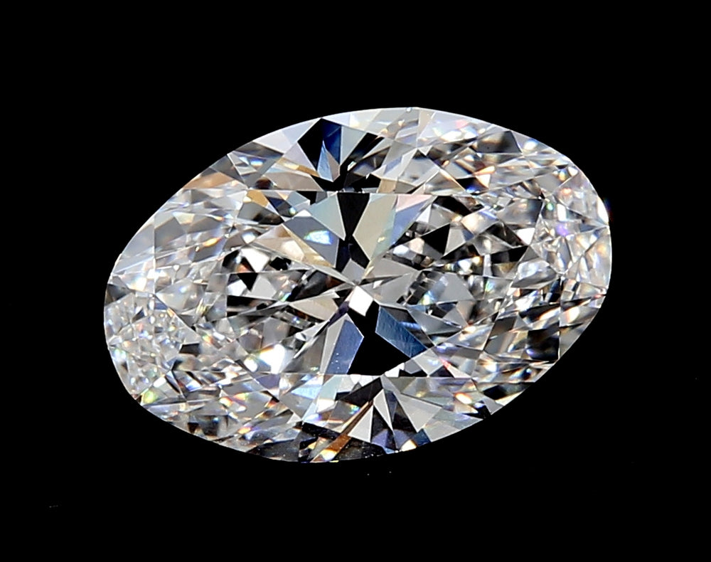 2.55 Carat Oval Lab Diamond with  Cut Diamond in 14KT  view 1
