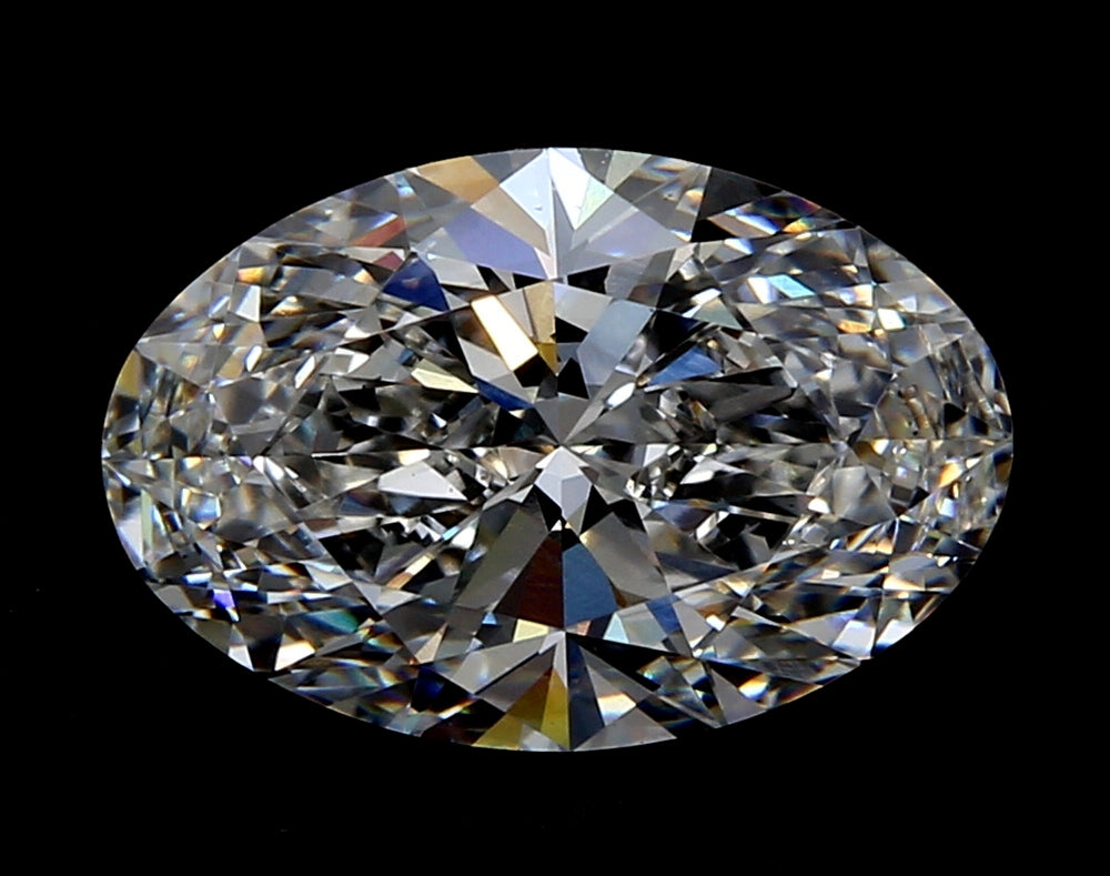 2.73 Carat Oval Lab Diamond with  Cut Diamond in 14KT  view 1
