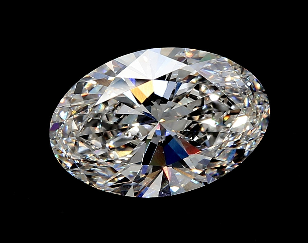 2.5 Carat Oval Lab Diamond with  Cut Diamond in 14KT  view 1

