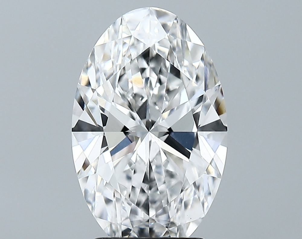 3.07 Carat Oval Lab Diamond with  Cut Diamond in 14KT  view 1
