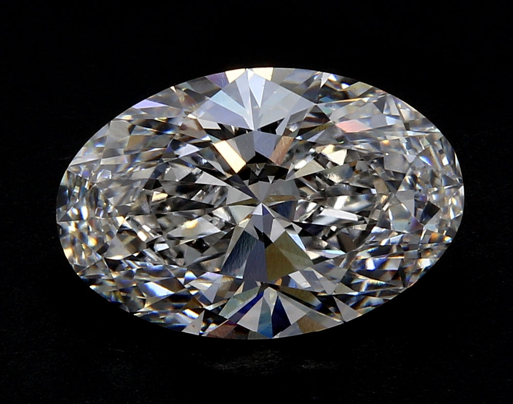 3.52 Carat Oval Lab Diamond with  Cut Diamond in 14KT  view 1
