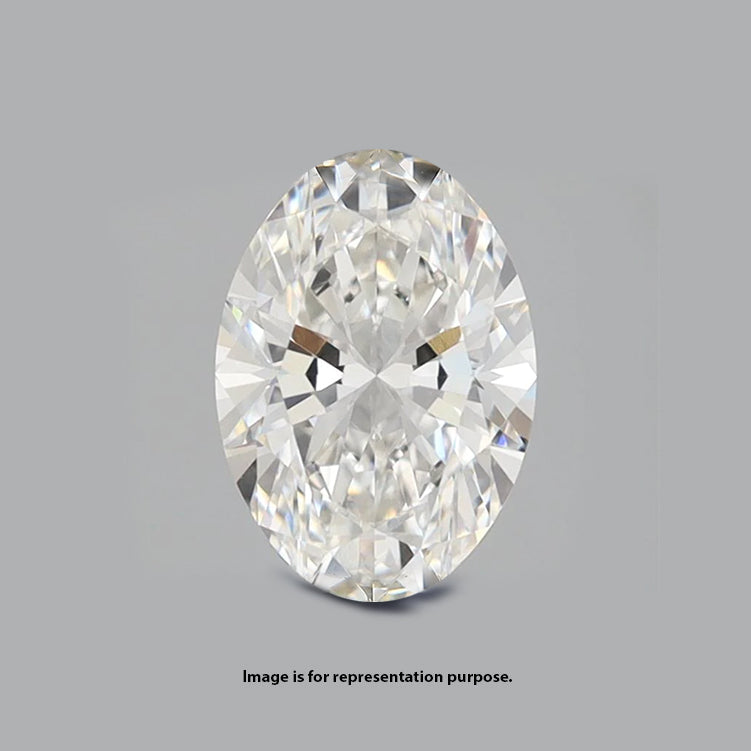2.7 Carat Oval Lab Diamond with  Cut Diamond in 14KT  view 1
