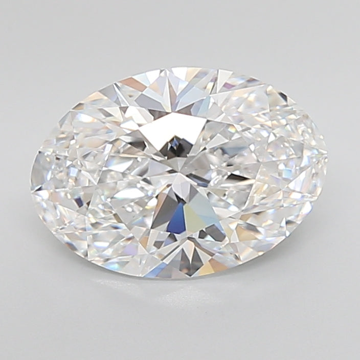 4.05 Carat Oval Lab Diamond with  Cut Diamond in 14KT  view 1
