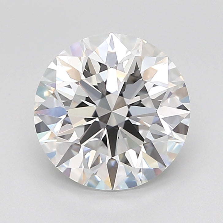 2.71 Carat Round Lab Diamond with  Cut Diamond in 14KT  view 1

