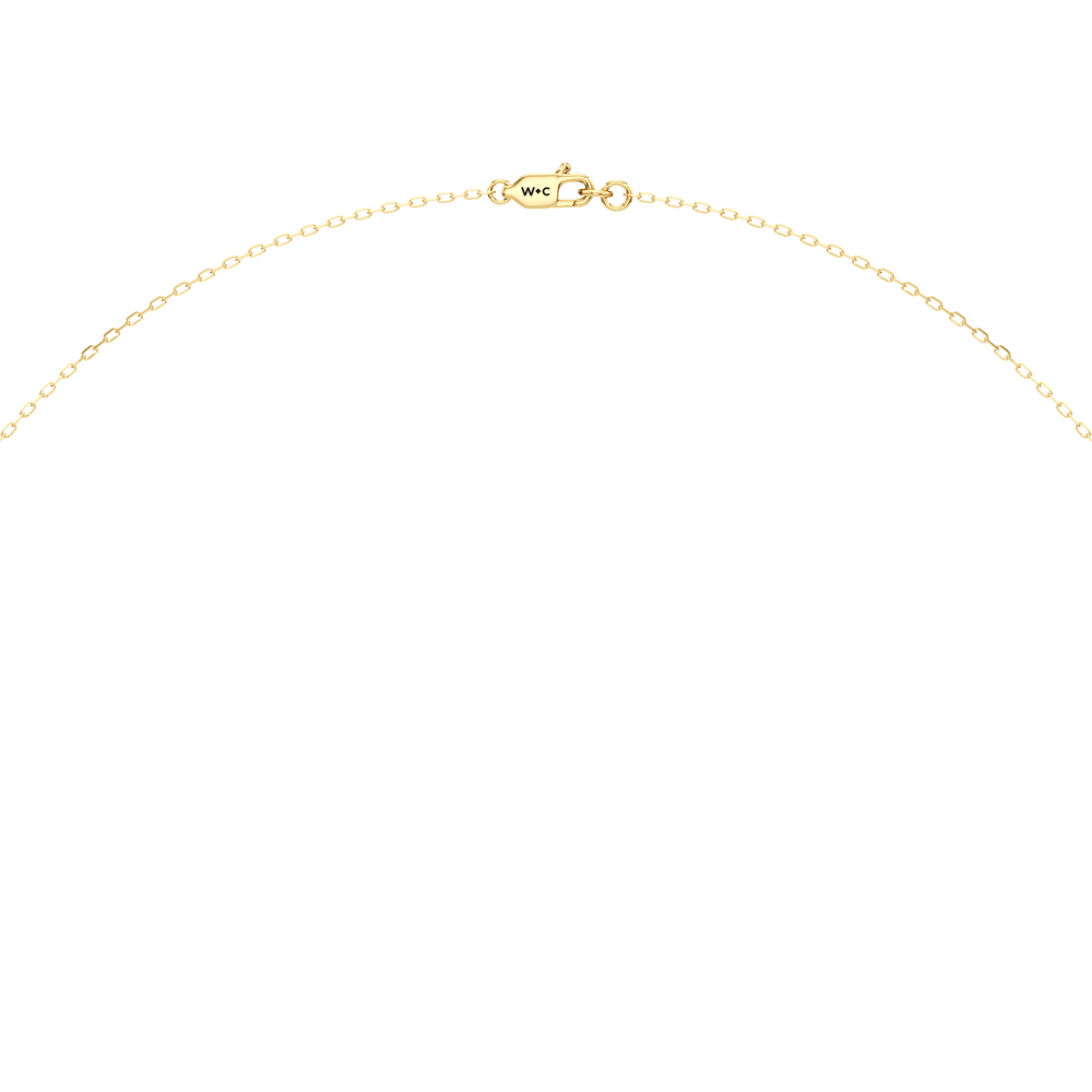 The Elle Cross Necklace with 18K Yellow Gold Vermeil / Lab / 1/5 Cut Diamond in 14KT 18K Yellow Gold Vermeil / Lab / 1/5 view 5
