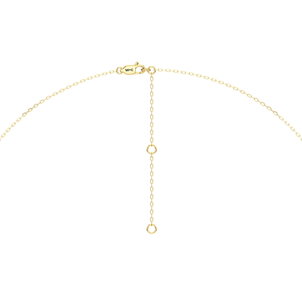 The Elizabeth Cross Necklace with 14KT Yellow Gold / Lab Cut Diamond in 14KT Yellow Gold / Lab view 5
