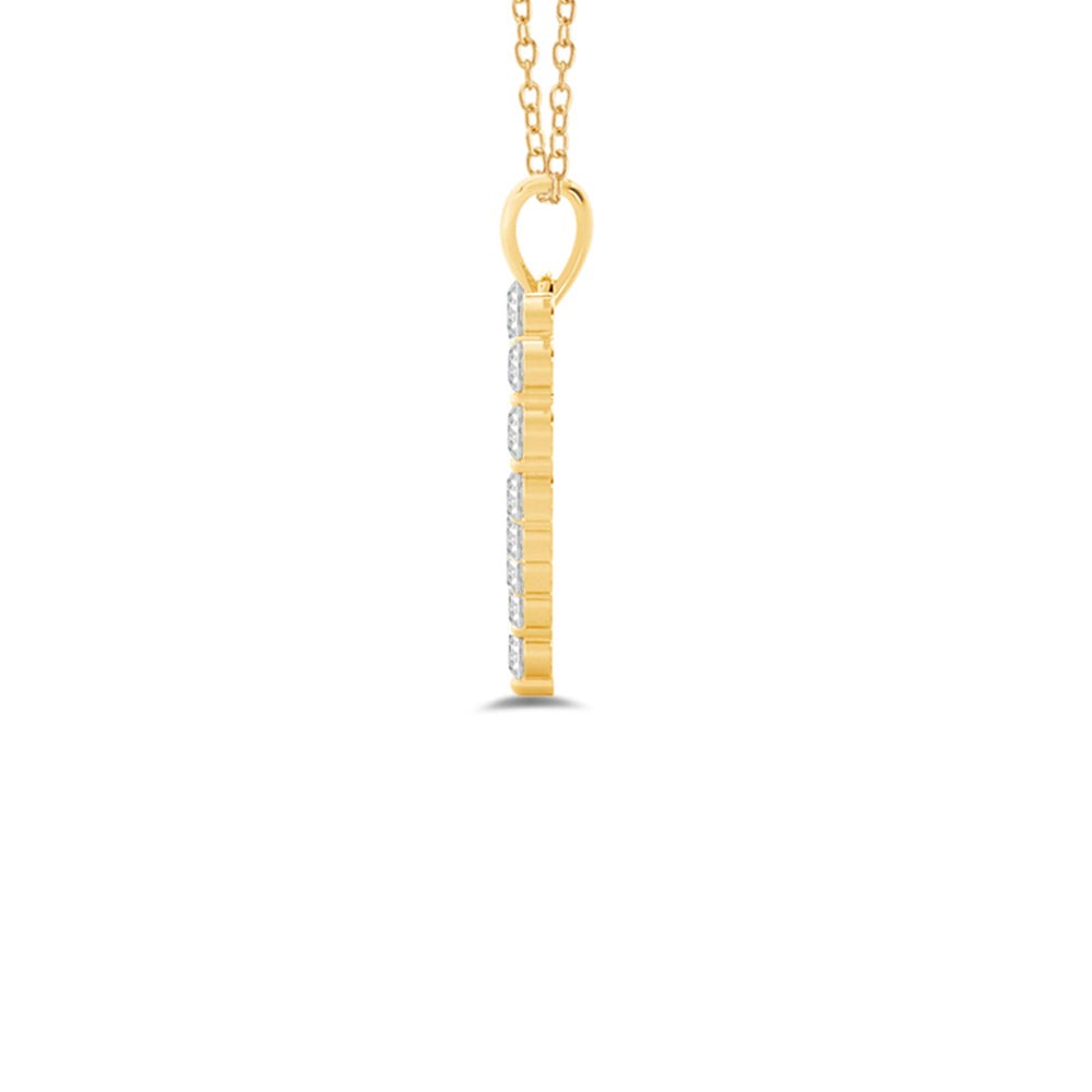 Lab Diamond Heart Pendant with 14KT Yellow Gold / Lab / 1/2 Cut Diamond in 14KT Yellow Gold / Lab / 1/2 view 2
