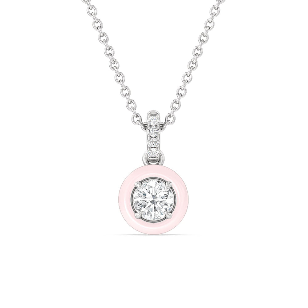 The Ceramic Set with Lilac Blush Cut Diamond in 14KT Sterling Silver view 3
