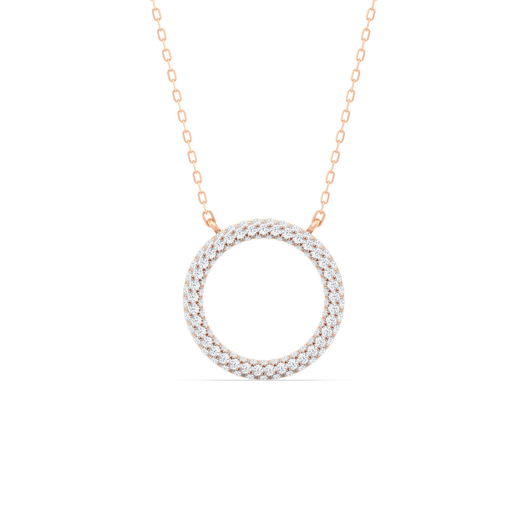 The Windsor Icon Pendant with 14KT Rose Gold / Lab / 1 1/4 Cut Diamond in 14KT Rose Gold / Lab / 1 1/4 view 2
