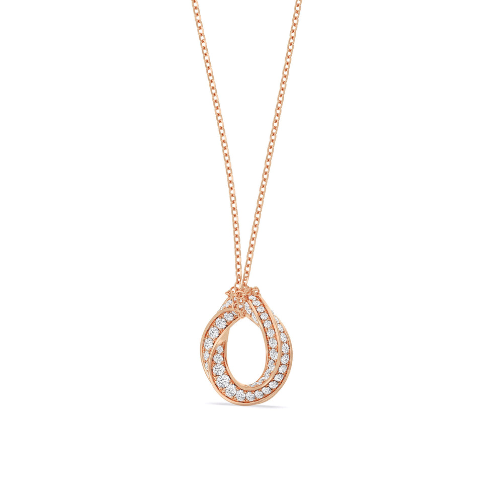 The Bond Pendant Necklace with 18KT Rose Gold / Lab / 1 Cut Diamond in 14KT Rose Gold / Lab / 1 view 4
