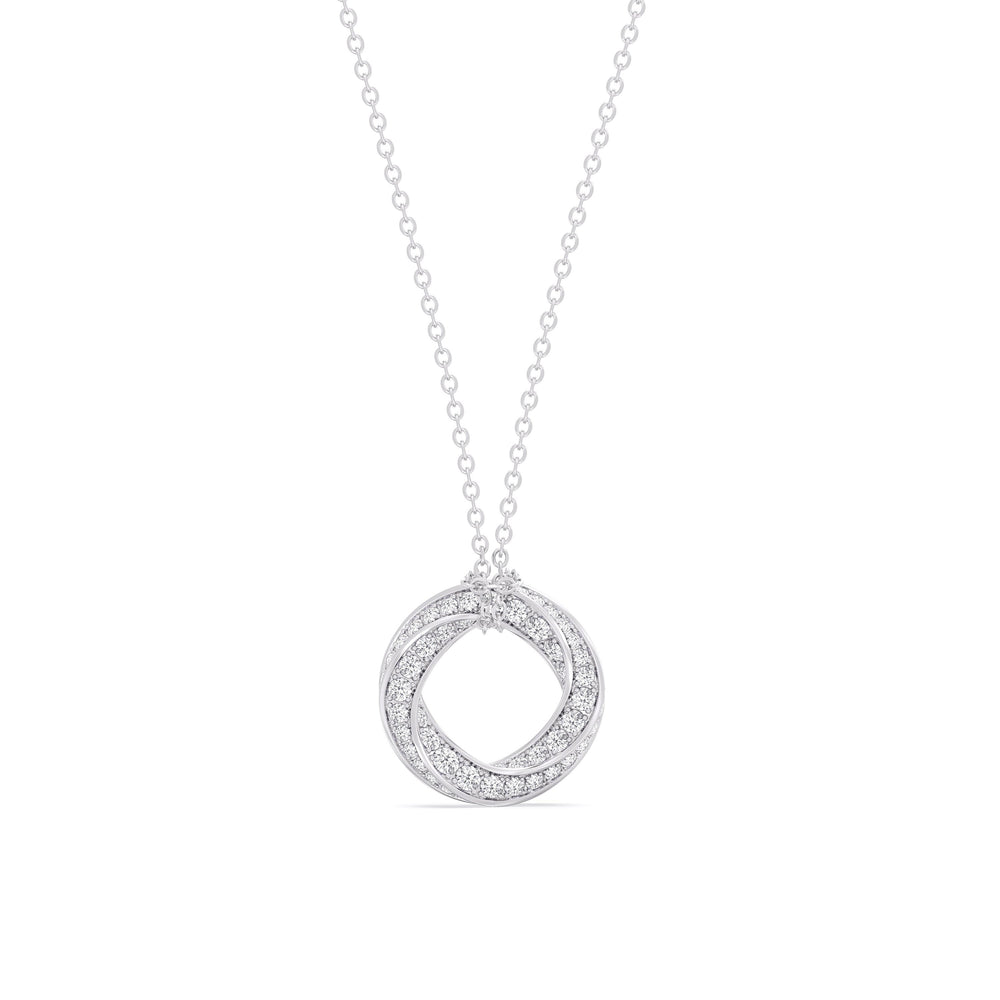 The Bond Pendant Necklace with Platinum / Lab / 1 Cut Diamond in 14KT Platinum / Lab / 1 view 2
