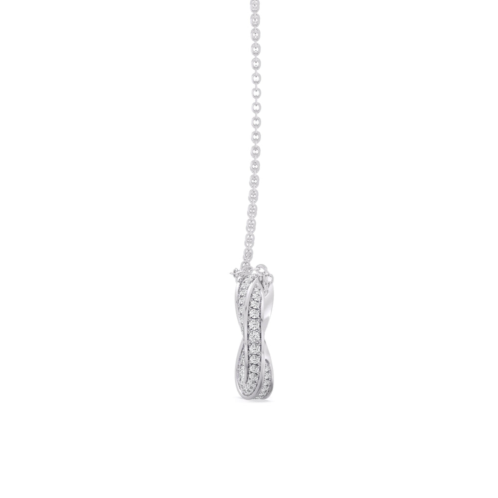 The Bond Pendant Necklace with Platinum / Lab / 1 Cut Diamond in 14KT Platinum / Lab / 1 view 5
