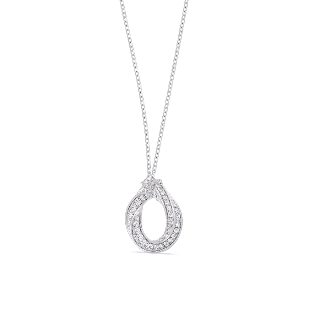 The Bond Pendant Necklace with Platinum / Lab / 1 Cut Diamond in 14KT Platinum / Lab / 1 view 4
