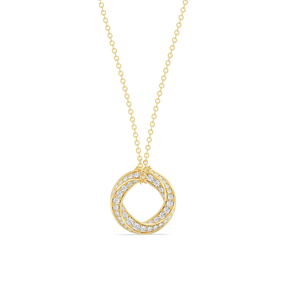 The Bond Pendant Necklace with 18KT Yellow Gold / Lab / 1 Cut Diamond in 14KT Yellow Gold / Lab / 1 view 2
