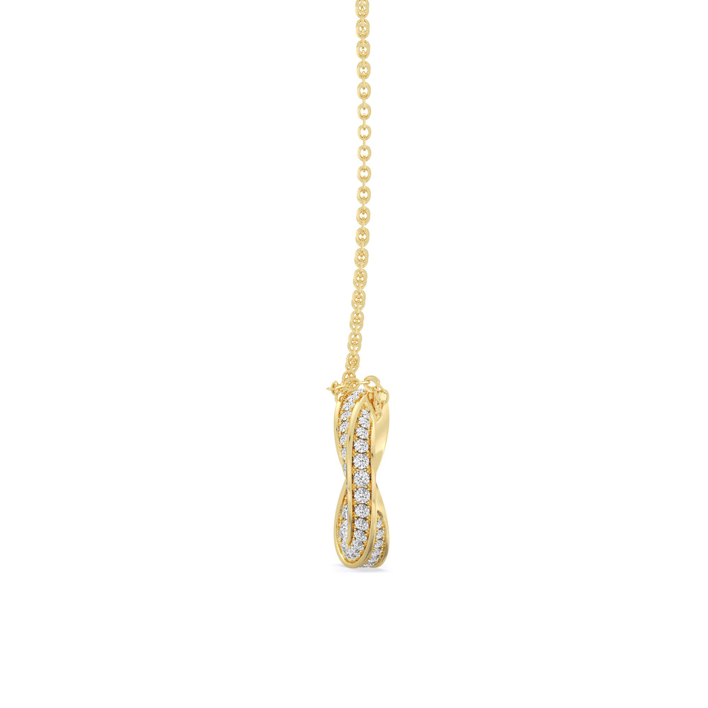 The Bond Pendant Necklace with 18KT Yellow Gold / Lab / 1 Cut Diamond in 14KT Yellow Gold / Lab / 1 view 5
