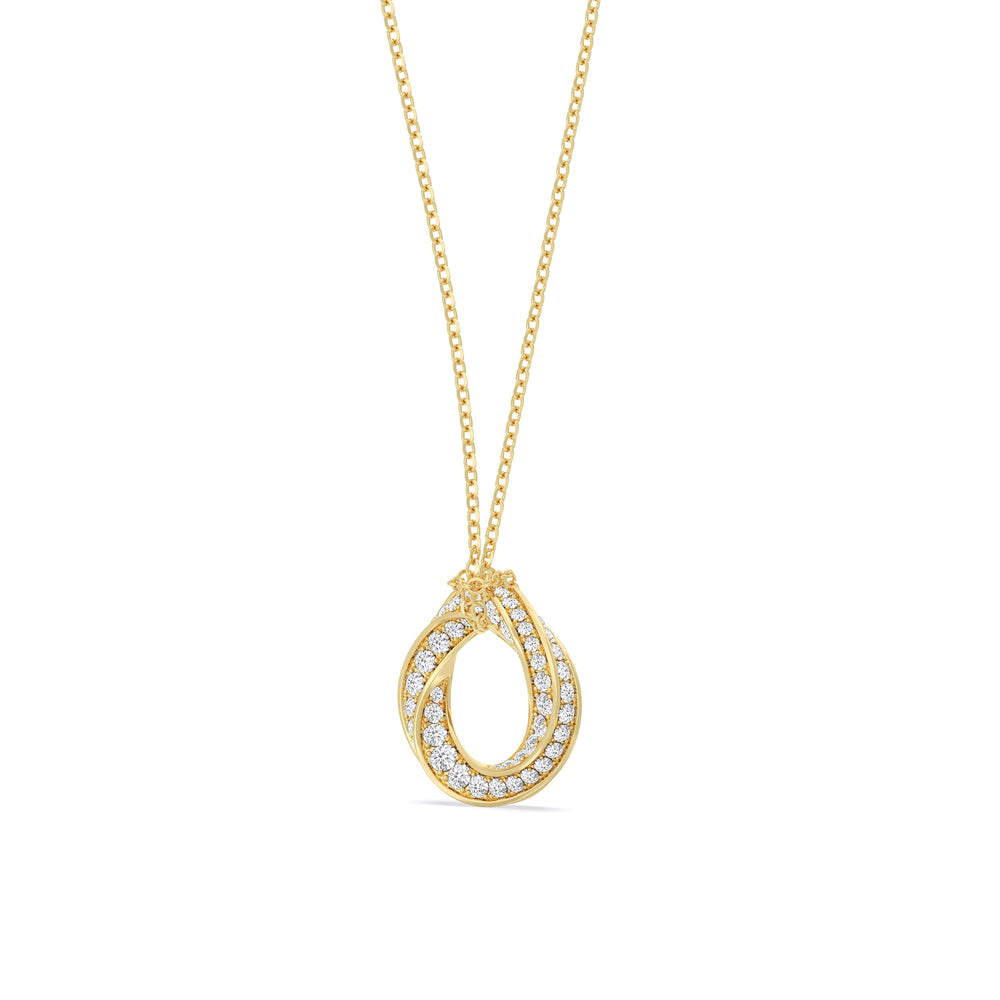 The Bond Pendant Necklace with 18KT Yellow Gold / Lab / 1 Cut Diamond in 14KT Yellow Gold / Lab / 1 view 4
