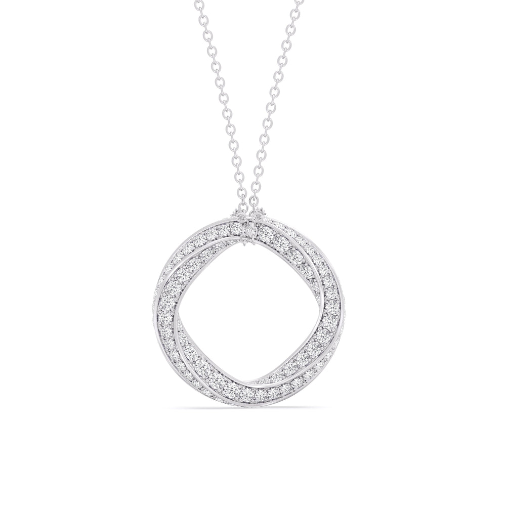 The Bond Pendant Necklace with Platinum / Lab / 3 1/2 Cut Diamond in 14KT Platinum / Lab / 3 1/2 view 2
