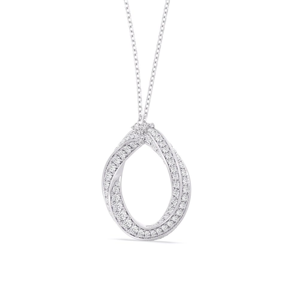 The Bond Pendant Necklace with Platinum / Lab / 3 1/2 Cut Diamond in 14KT Platinum / Lab / 3 1/2 view 4
