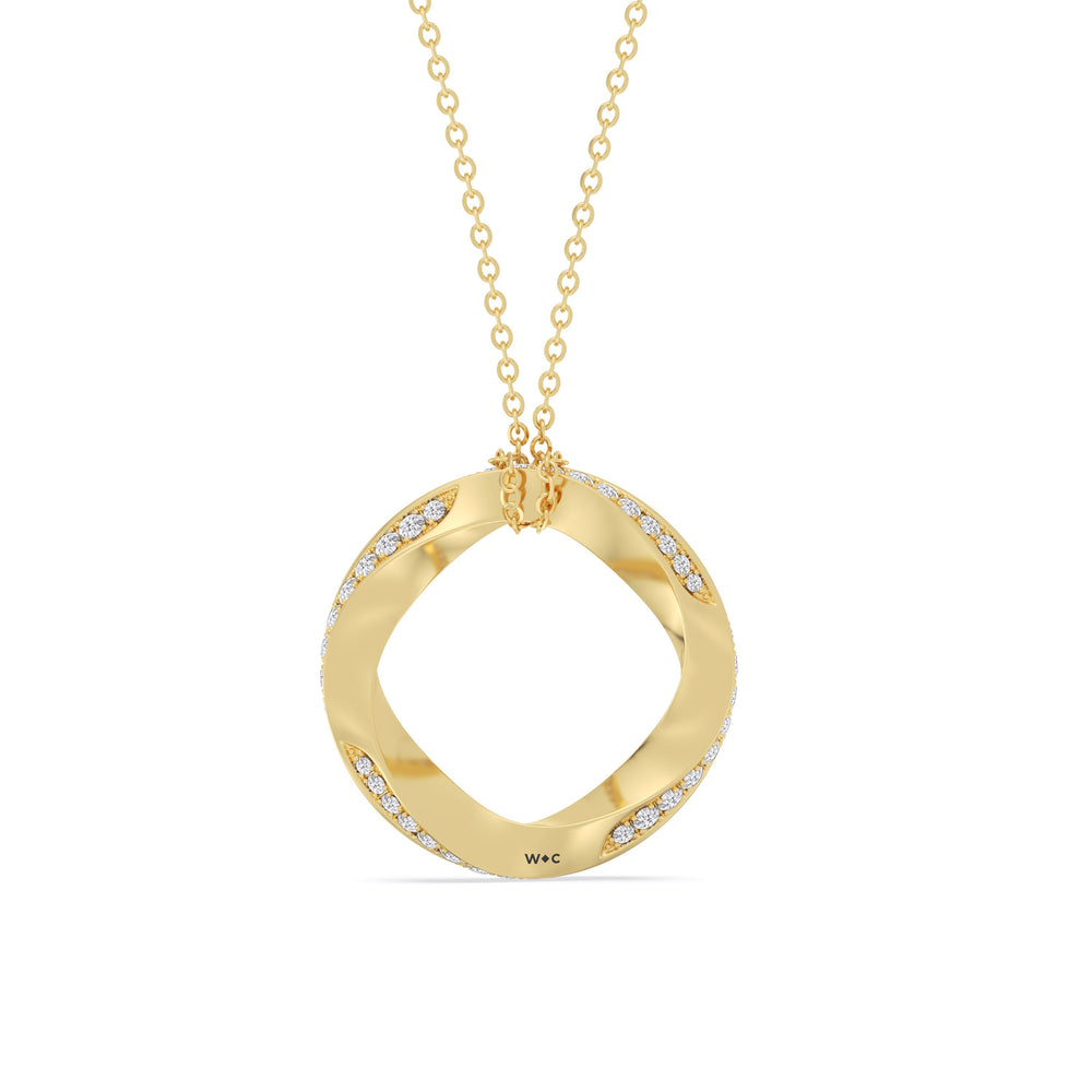 The Bond Pendant Necklace with 18KT Yellow Gold / Lab / 3 1/2 Cut Diamond in 14KT Yellow Gold / Lab / 3 1/2 view 6
