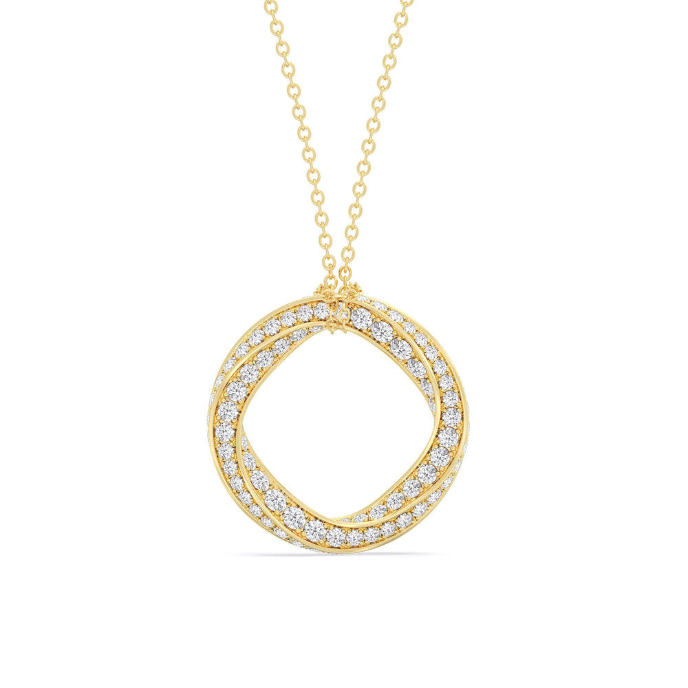The Bond Pendant Necklace with 18KT Yellow Gold / Lab / 3 1/2 Cut Diamond in 14KT Yellow Gold / Lab / 3 1/2 view 2
