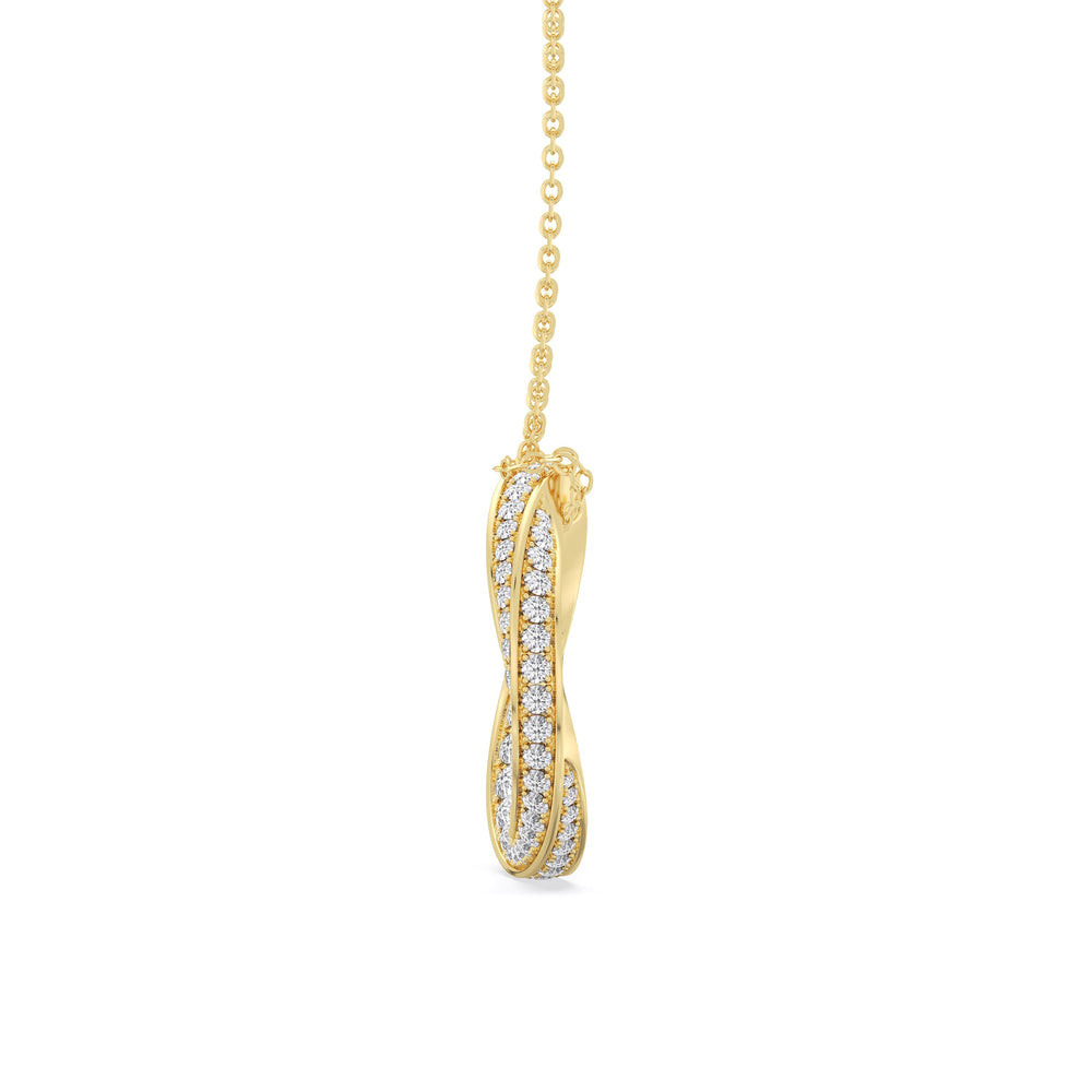 The Bond Pendant Necklace with 18KT Yellow Gold / Lab / 3 1/2 Cut Diamond in 14KT Yellow Gold / Lab / 3 1/2 view 5

